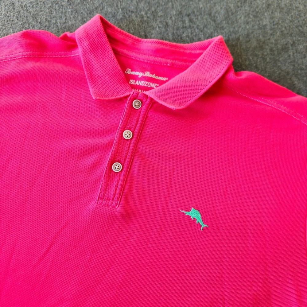 Tommy‎ Bahama IslandZone Supima Cotton Polo Large Pink  Active Performance Golf